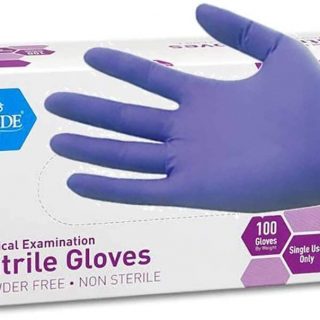 Powder-Free Nitrile Exam Gloves, Large, Box100
