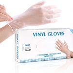 100 Pack Large Vinyl Disposable Gloves, Clear (Large)