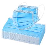 50 Pack Disposable Face Protective Masks, 3-Layer Facial Cover Masks with Elastic Ear Loops