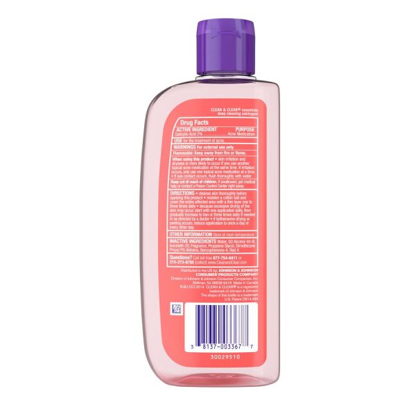Clean & Clear Essentials Deep Cleansing Oil Free Astringent, 8 fl oz. - Image 2
